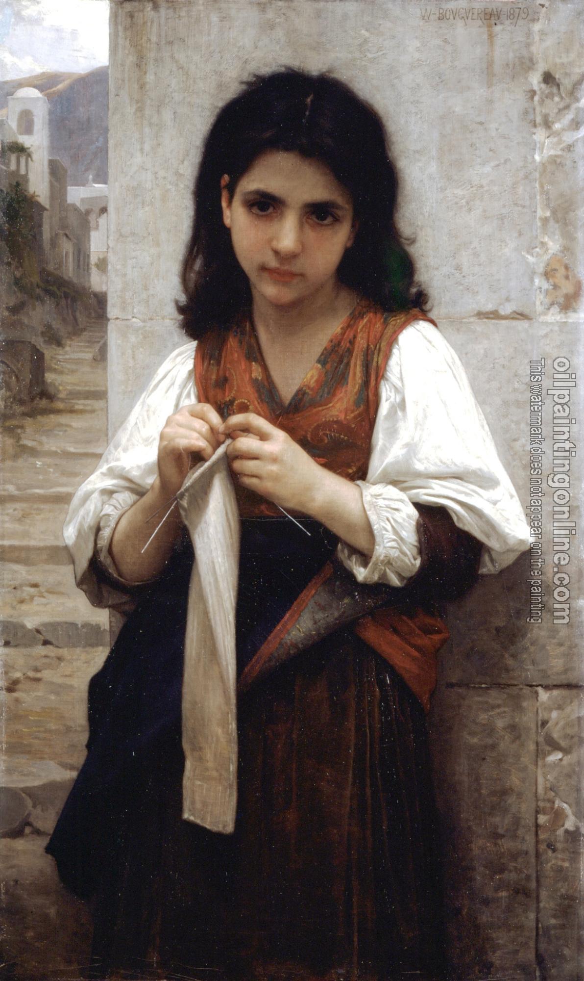 Bouguereau, William-Adolphe - The Little Knitter
